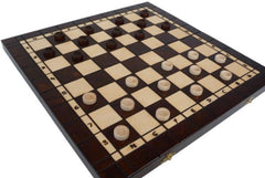 Schach und Backgammon mit Figuren, Nr. 141 aus Holz, Schachspiel 40x40x2,2 cm
