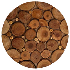 Topfuntersetzer rund aus Holz, gemischte Hölzer, ohne Motiv 037.021