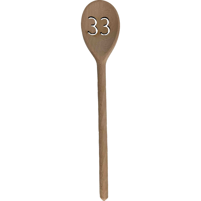 Deko-Kochlöffel "33" 30 cm Buchenholz