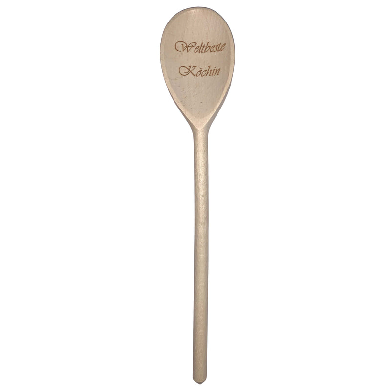 Kochlöffel "Weltbeste Köchin" 30 cm Buchenholz