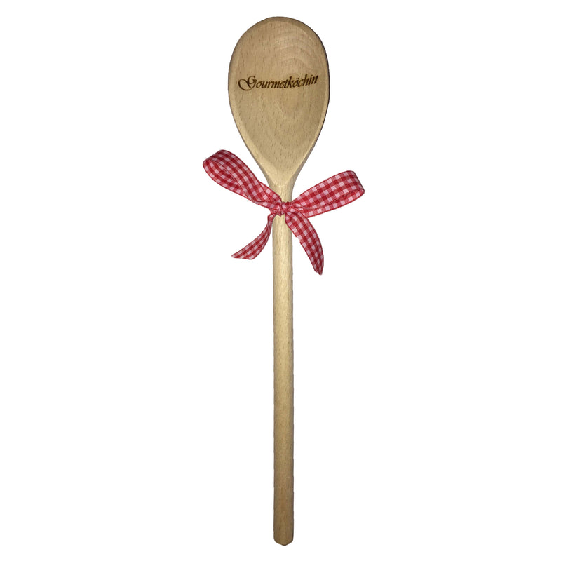 Kochlöffel "Gourmetköchin" 30 cm Buchenholz