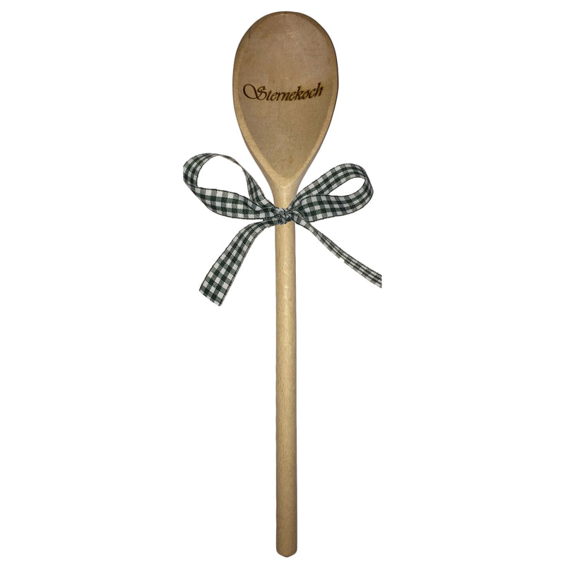 Kochlöffel "Sternekoch" 30 cm Buchenholz