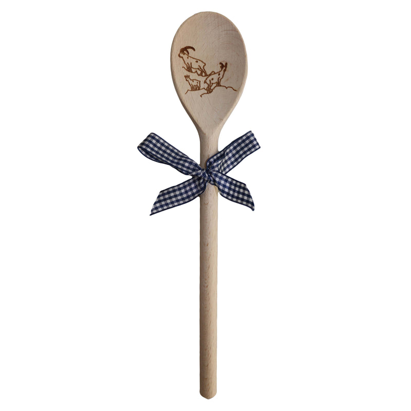 Kochlöffel "Steinbockgruppe" 30 cm Buchenholz