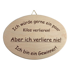 Lustiges Spruchbrett oval 