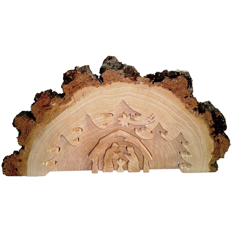 Birkenkrippe "Betlehem" aus Holz
