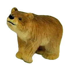 Geschnitzter Braunbär gehend 039.206