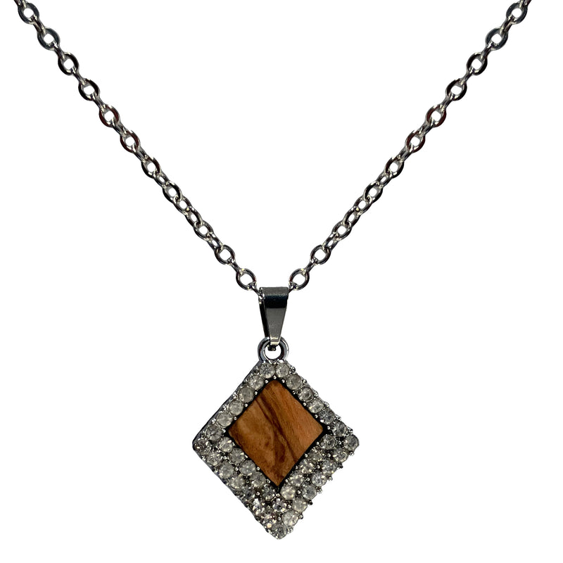 Halskette aus Olivenholz "Kristallraute" Nr. 052.677