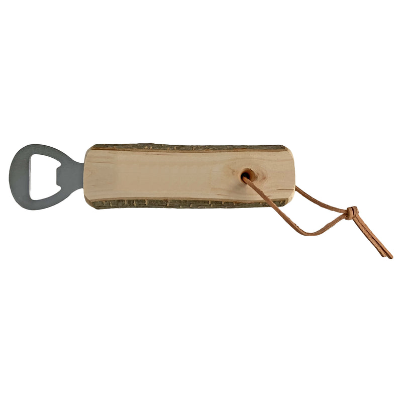 Flaschenöffner aus Holz mit Rinde kurz