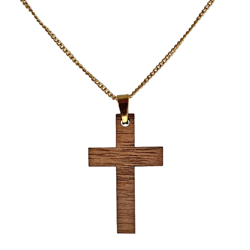 Halskette aus Walnussholz "Kreuz" Nr. 100.001