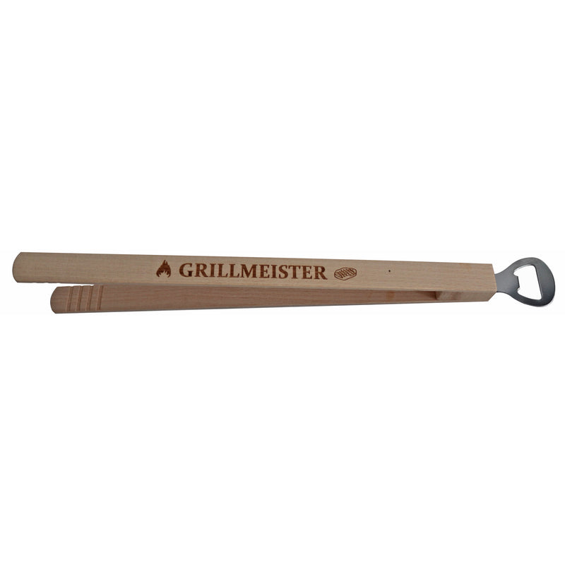 Grillzange mit Flaschenöffner "Grillmeister"