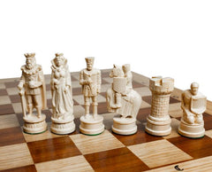 Schach mit Figuren, Nr. 126 aus Holz, Schachspiel 62x62x3,8 cm