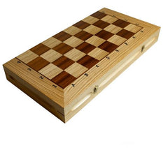 Schach mit Figuren, Nr. 126 aus Holz, Schachspiel 62x62x3,8 cm