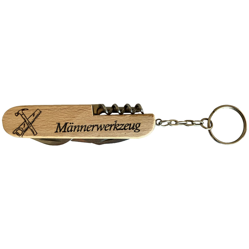 Taschenmesser mit 11 Funktionen, Buchenholz