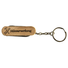 Taschenmesser mit 3 Funktionen, Buchenholz