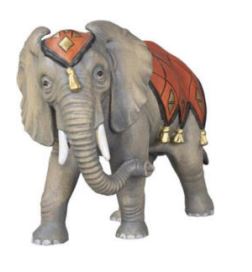 Elefant aus Ahornholz, Krippenfiguren "Mirja"