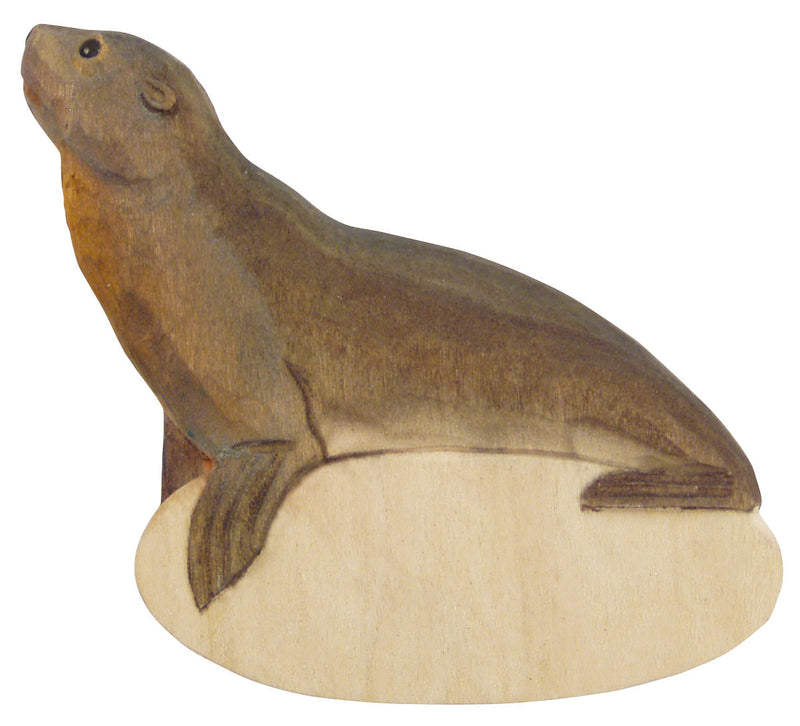 Magnet Seelöwe aus Holz mit Gravurfeld Nr. 4210