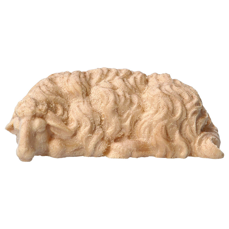 Schaf schlafend aus Zirbenholz, Krippenfiguren "Berg Zirbe"