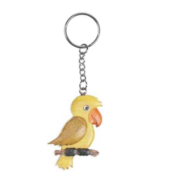 Schlüsselanhänger Papagei aus Holz Nr. 019.082