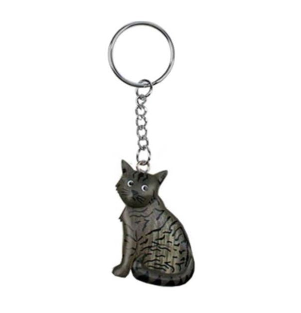 Schlüsselanhänger Katze aus Holz Nr. 019.098