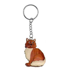 Schlüsselanhänger Katze aus Holz Nr. 019.101