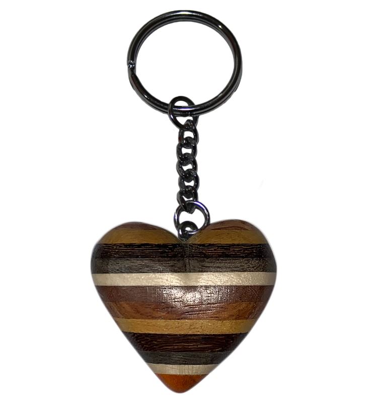 Schlüsselanhänger Herz aus Holz Nr. 019.111