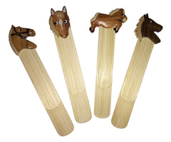 Buchmarker verschiedene Pferdemotive aus Holz (Mindestbestellmenge 6 Stück)