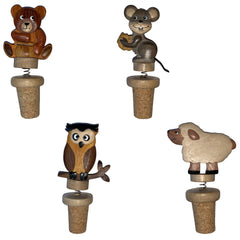 Flaschenkorken Tiere gemischt aus Holz gemischt