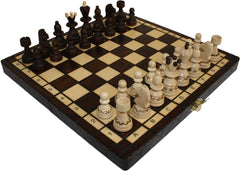 Schach mit Figuren, Nr. 134 aus Holz, Schachspiel 30x30x2,5 cm