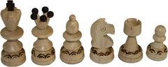 Schach mit Figuren, Nr. 134 aus Holz, Schachspiel 30x30x2,5 cm