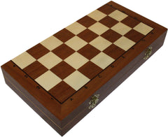 Schach mit Figuren, Nr. 122AF aus Holz, Schachspiel 35x35x2,3 cm