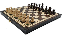 Schach mit Figuren, Classic 300 aus Holz, Schachspiel 30,5x30,5x2,2 cm